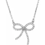 Diamond Bow Necklace