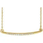 Diamond Curved Bar Necklace
