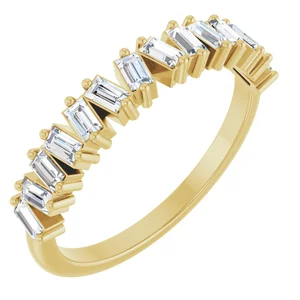 Scattered Diamond Baguettes Ring