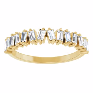 Scattered Diamond Baguettes Ring