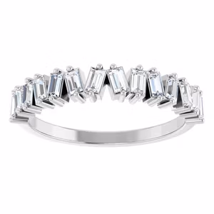 Scattered Diamond Baguettes Ring
