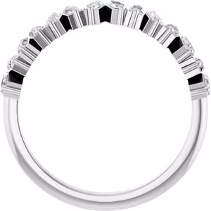 Scattered Diamond Baguettes Ring